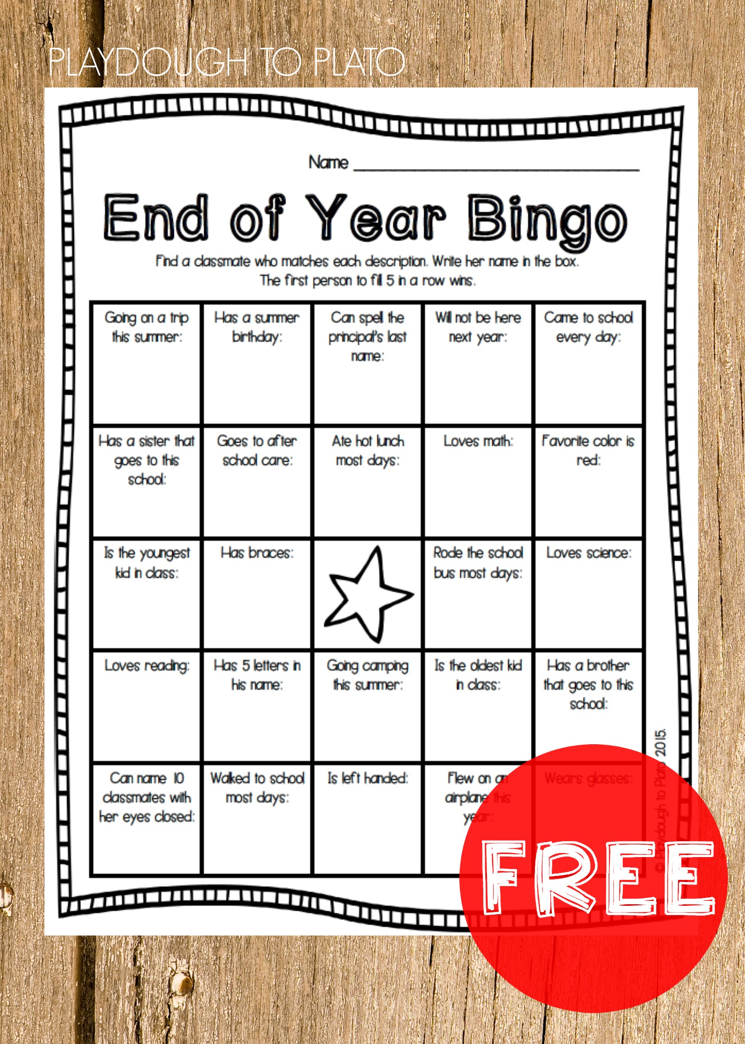 Free End Of The Year Activities For 4th Grade