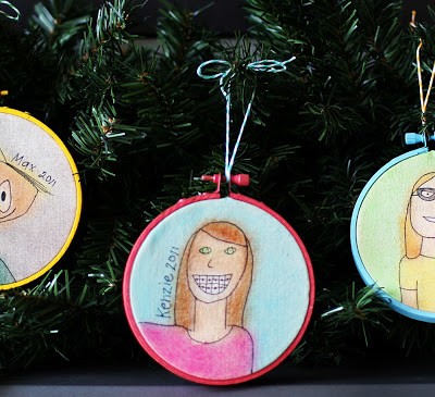 self portrait ornaments