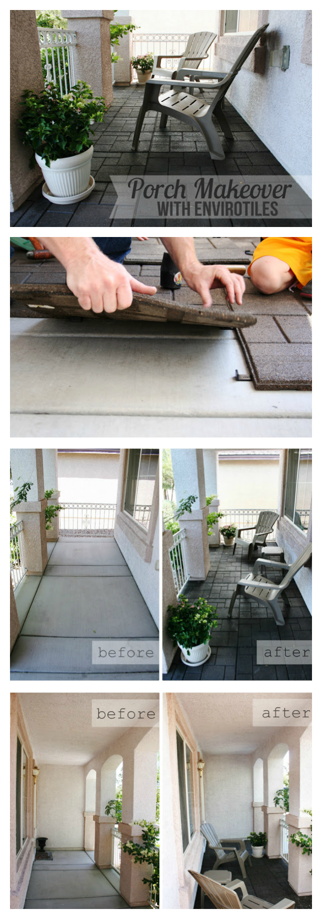 Our Front Porch Makeover using Envirotiles