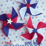 4th of July Pinwheel Hairclips