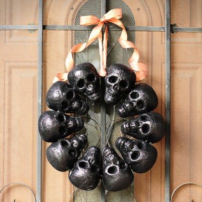 Halloween Skull Wreath