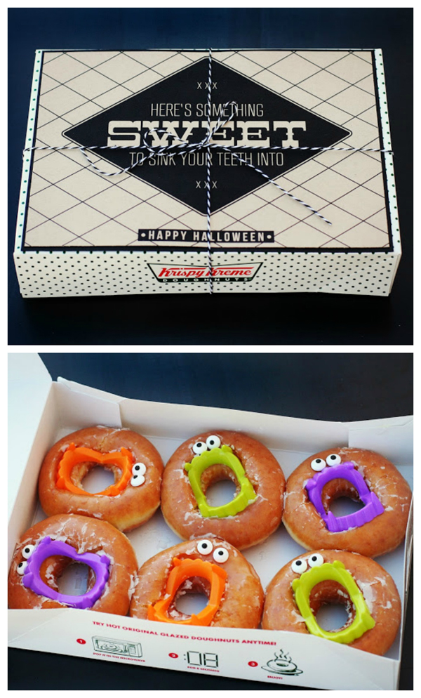 Halloween Donuts | Cutest Halloween treat. Includes the free printable if you'd like to give them as a gift! 