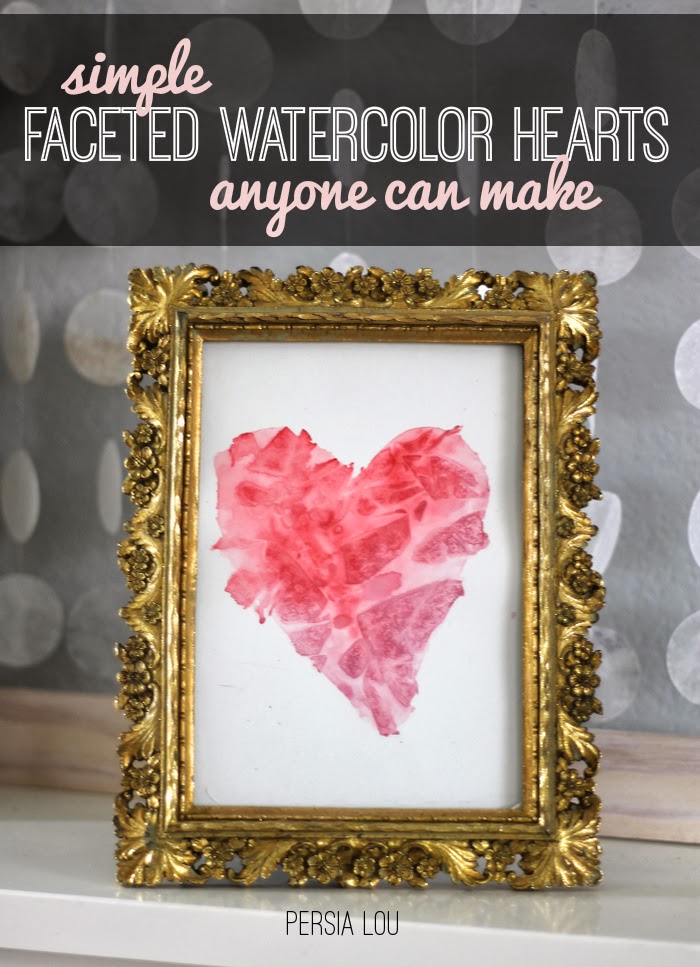 Let's make these simple watercolor hearts for a DIY Valentine