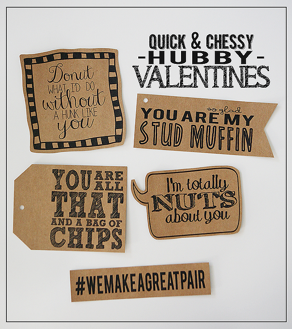 Quick and Cheesy Valentines! Give a fun little gift to your sweetheart for the 5 days leading up to Valentine's Day. 