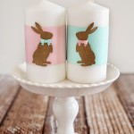 Mr and Mrs Bunny Candles