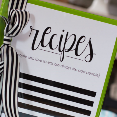 Printable Recipe Binder