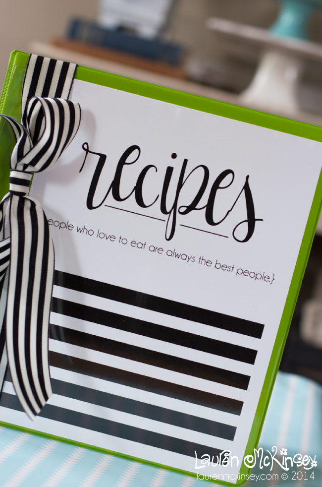 Printable Recipe Binder by Eighteen25