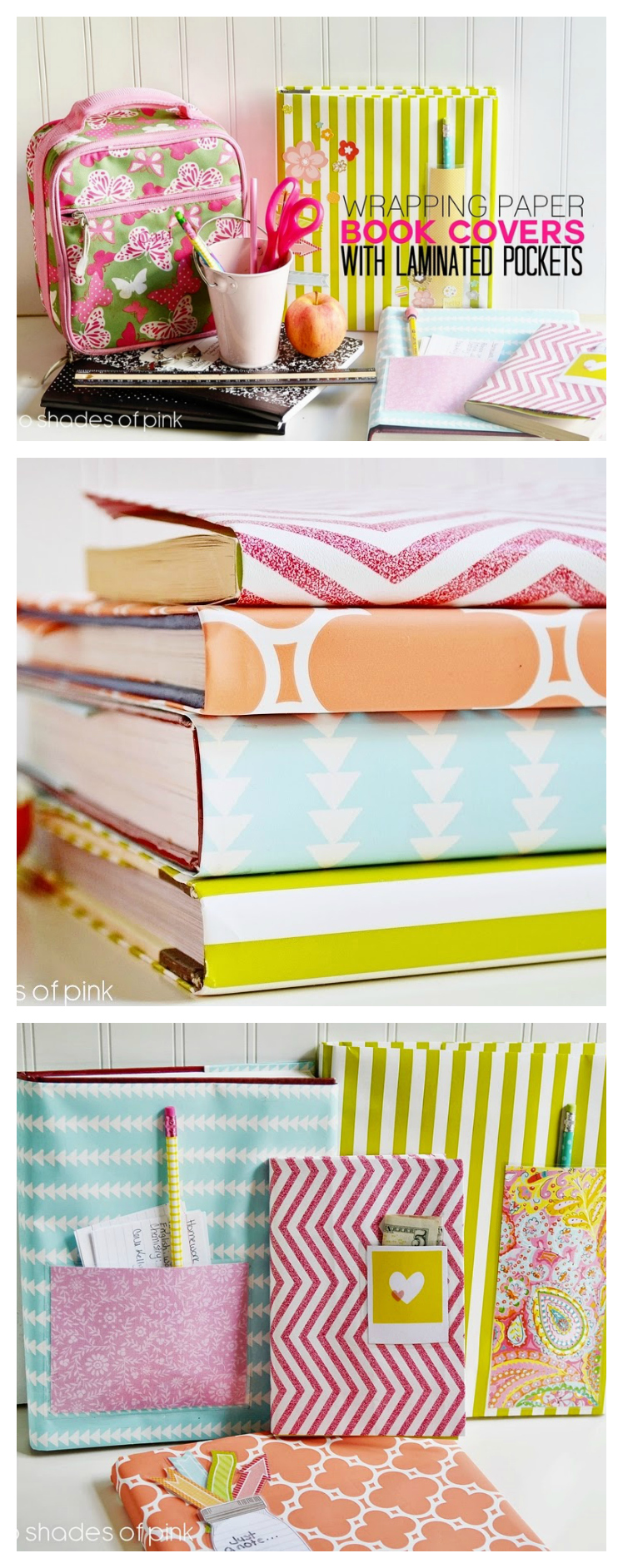 DIY Wrapping Paper Book Covers