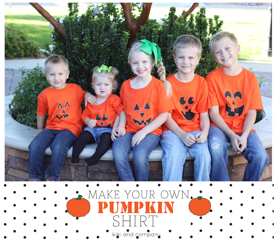 Make Your Own Pumpkin Shirt. The kids love making these each year!