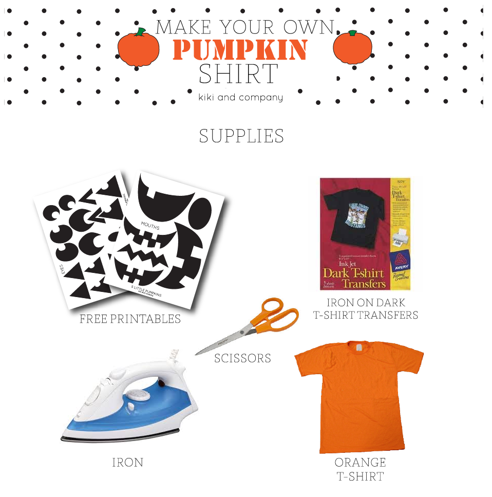 Supplies You'll Need To Make a Pumpkin Shirt for Halloween