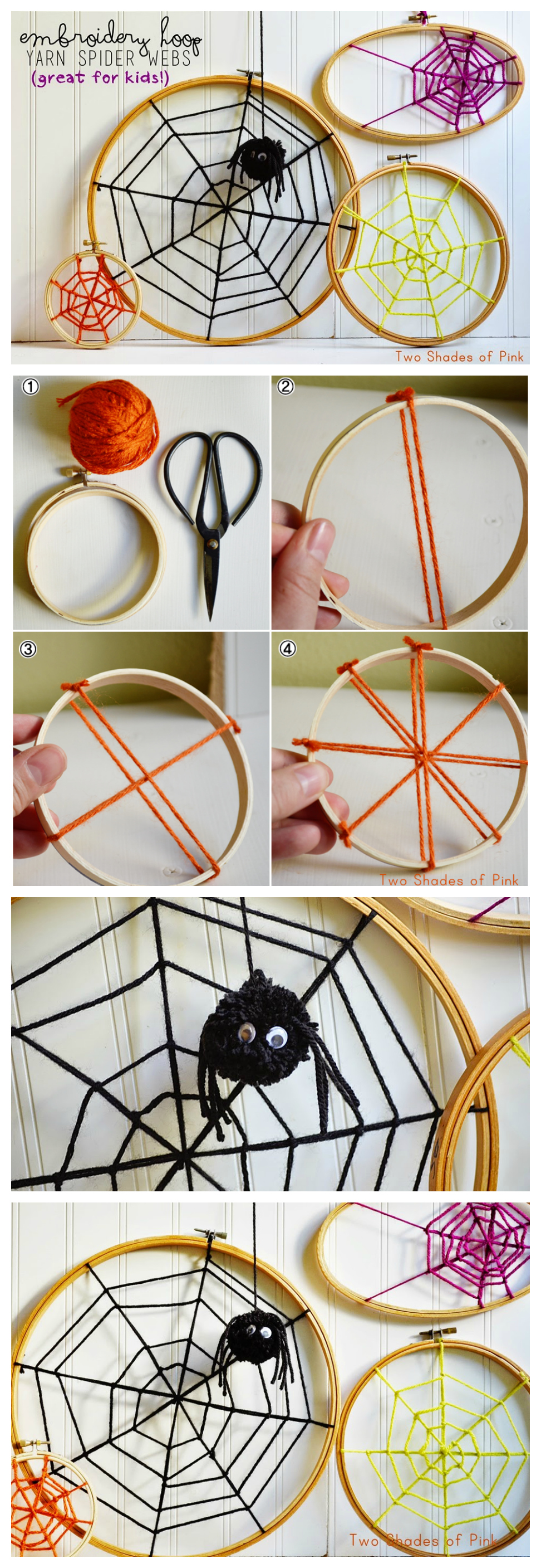 Embroidery Hoop Spider Webs | Halloween Decorations