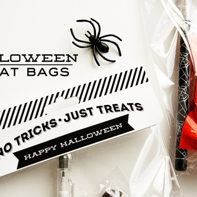 Halloween Treat Bags + Toppers