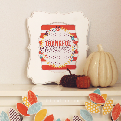 Thankful and Blessed Thanksgiving Printable