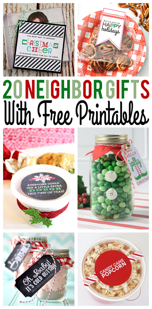Neighbor Christmas Gifts + Free Printables – A Well Crafted Party
