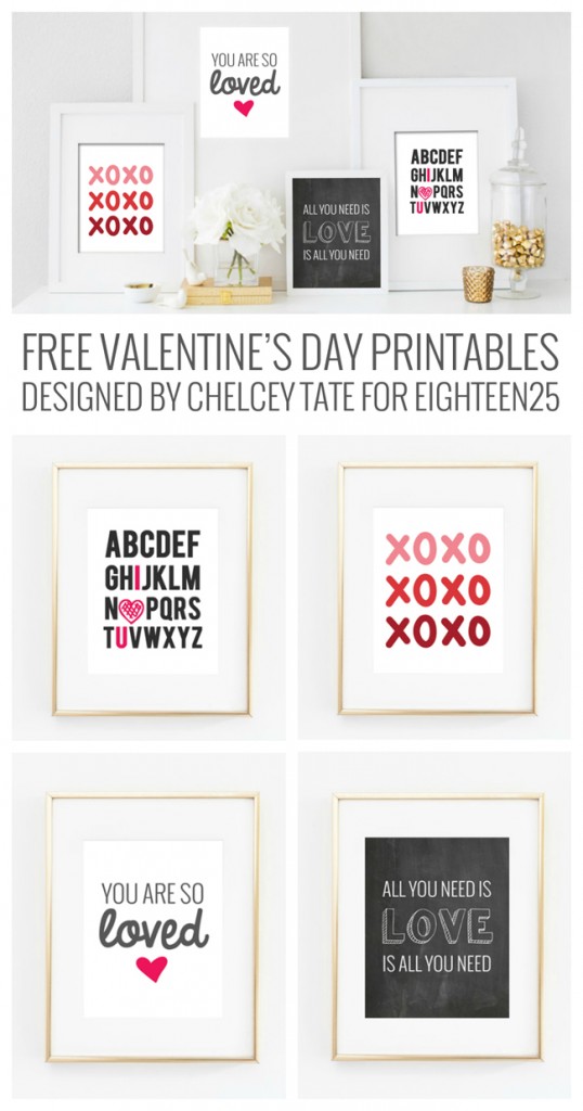 Free Valentine's Day Prints - Eighteen25