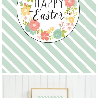 Floral Happy Easter Print