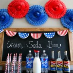 Red, White And Blue Cream Soda Bar