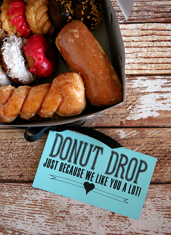 donut drop gift tag