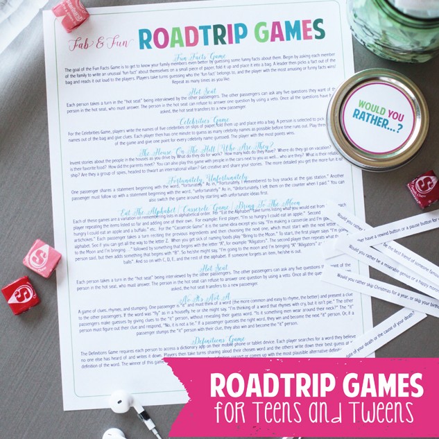 roadtrip games for tweens and teens eighteen25