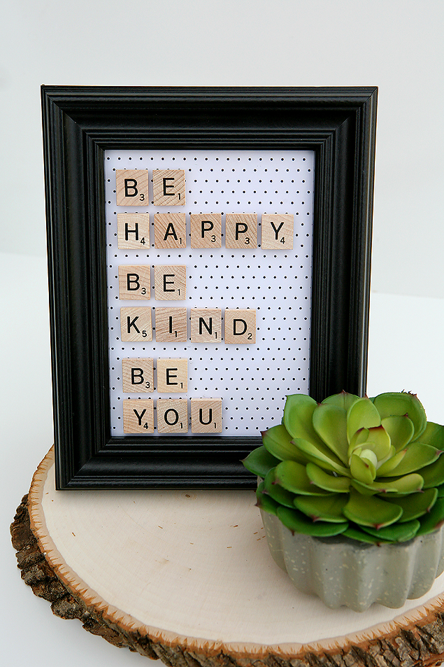 be happy scrabble frame