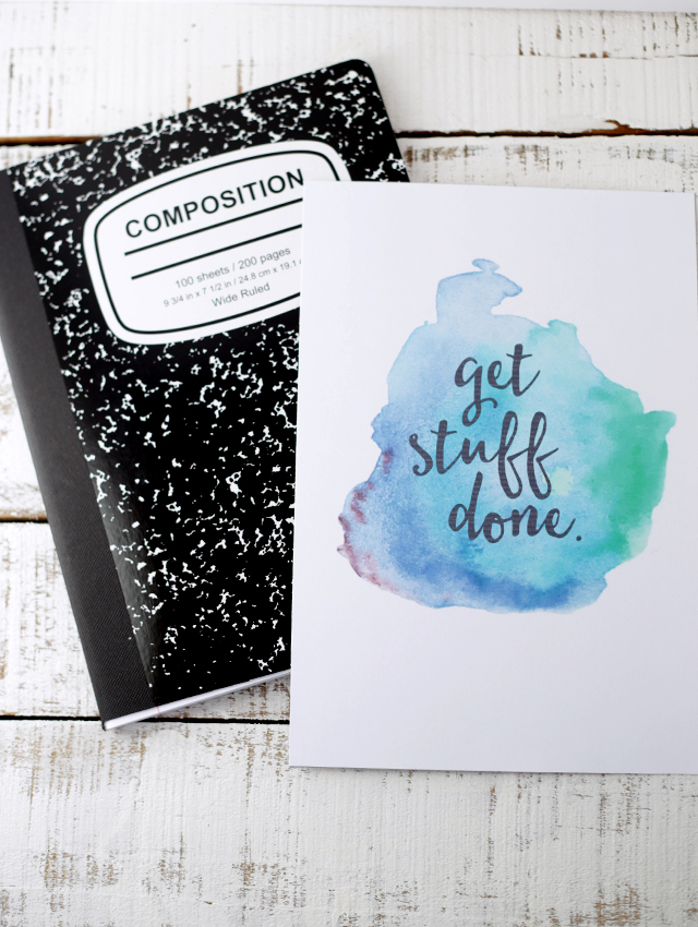 Free Printable Watercolor Notebook Covers - Eighteen25