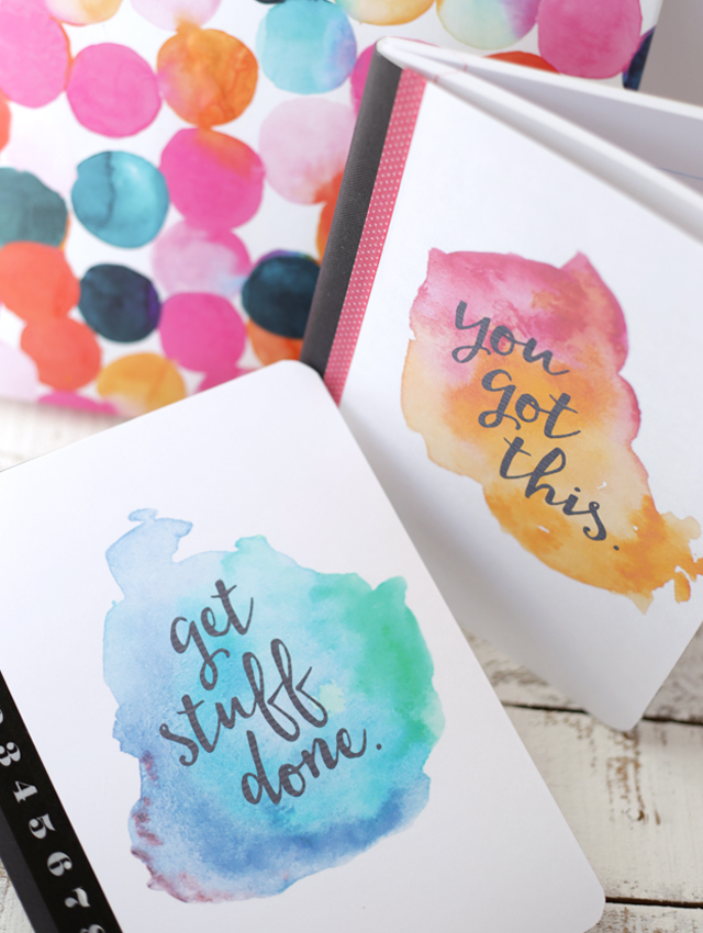 Free Printable Watercolor Notebook Covers - Eighteen25