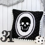 Spooky Skeleton Halloween Pillow