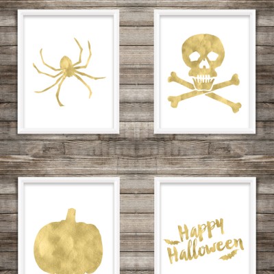 Gold Halloween Free Printable Collection