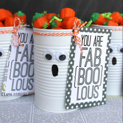 Tin Can Ghost Halloween Gift