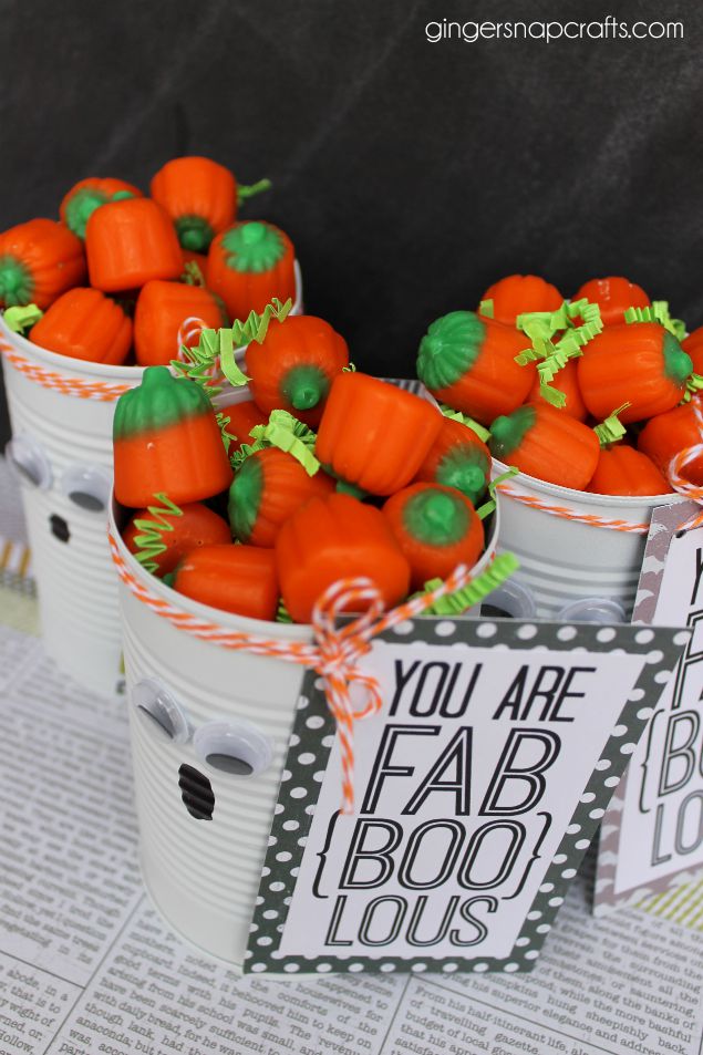 Super Cute Tin Can Ghosts for Halloween