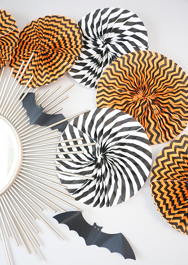 Halloween Paper Fan Decorations - Eighteen25