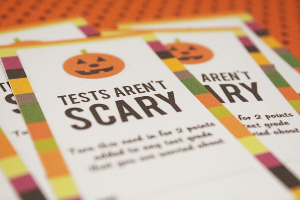 Test Aren't Scary Printables