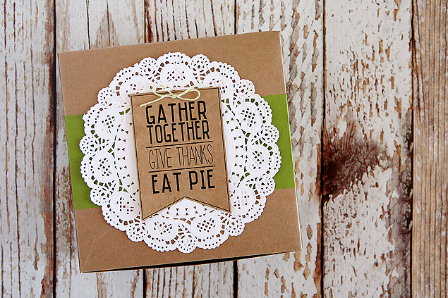 Gather Together, Give Thanks, Eat Pie - free printable tag. Attach it to a pie you are bringing to Thanksgiving dinner or deliver a few to friends and family!