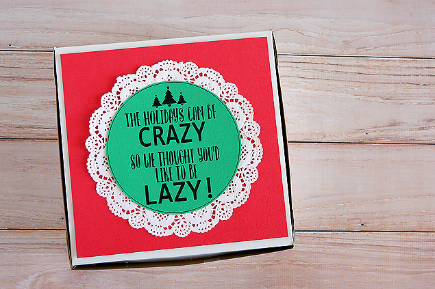 The Holidays can be crazy so we thought you'd like to be lazy! Fun little gift idea to drop off to friends and neighbors. 