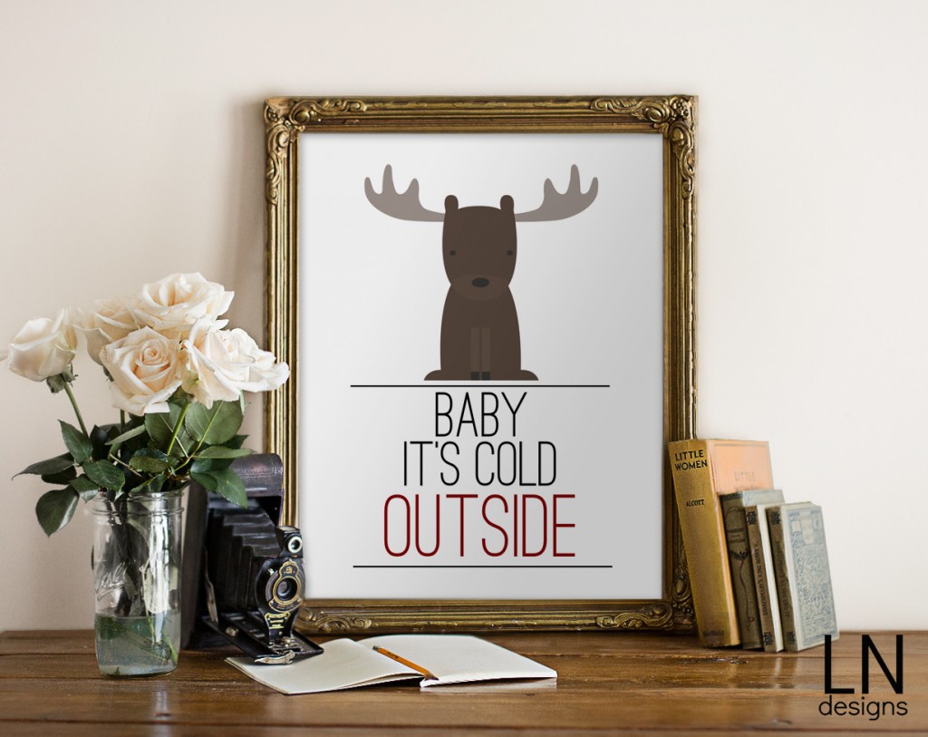 Free printable Baby Its Cold Outside by Christina Cook for Eighteen25.com