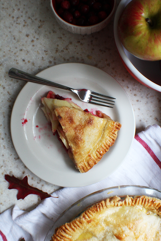 Amazing Apple Cranberry Pie. So worth making everything from scratch! 