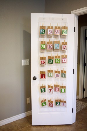 Shoe Organizer Christmas Countdown - Eighteen25