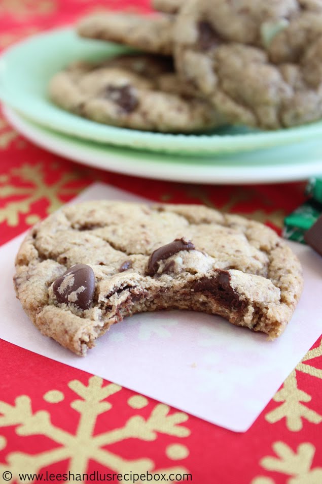 Chewy Andes Mint Chocolate Chip Cookies. So good!! 