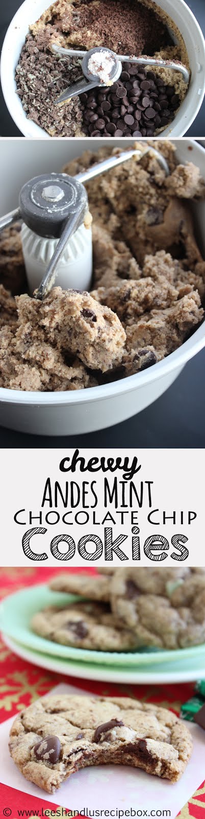 Chewy Andes Mint Chocolate Chip Cookies. So good!! 