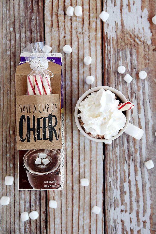 Have A Cup Of Cheer Gift Idea. Great idea for Christmas gifts for neighbors and friends! 
