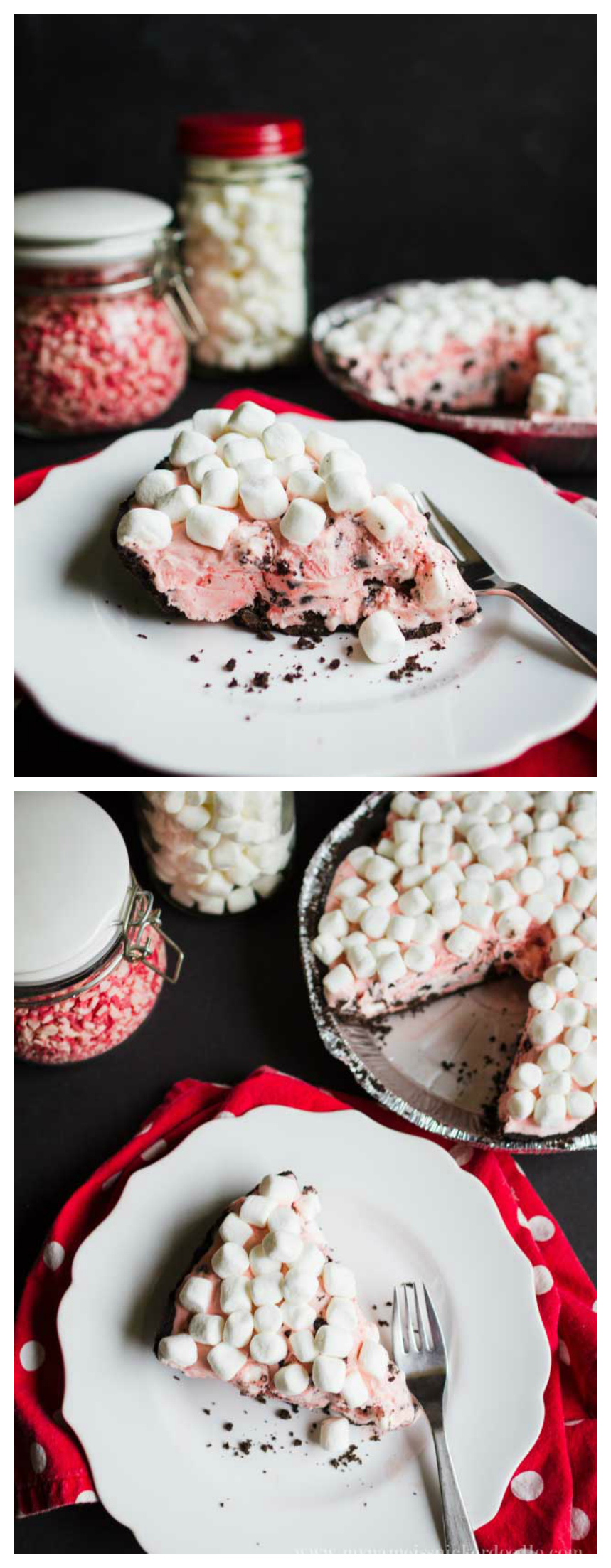 Peppermint Marshmallow Ice Cream Pie