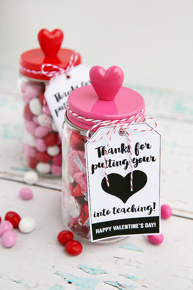Thanks For Putting You Heart Into Teaching | Teacher Gift idea for Valentine's Day