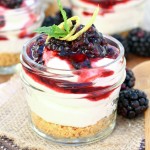 Mini No-Bake Blackberry Lemon Cheesecakes