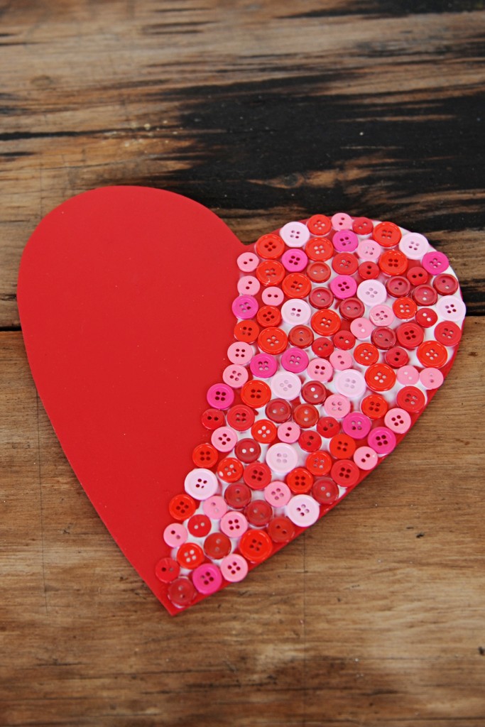 Button Heart Craft (Easy Valentine's Day Craft)