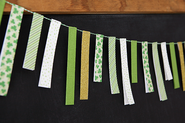 St. Patrick's Day Paper Strip Garland | St. Patrick's Day Craft Ideas