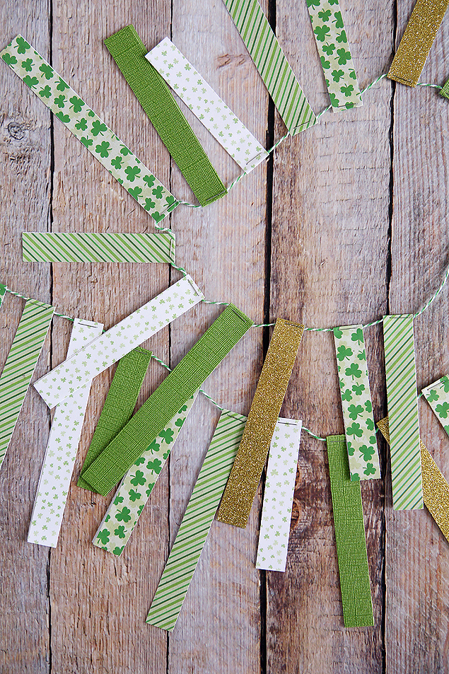 St. Patrick's Day Paper Strip Garland | St. Patrick's Day Craft Ideas