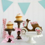 DIY Rustic Cupcake Stands and Vintage Style Scooter