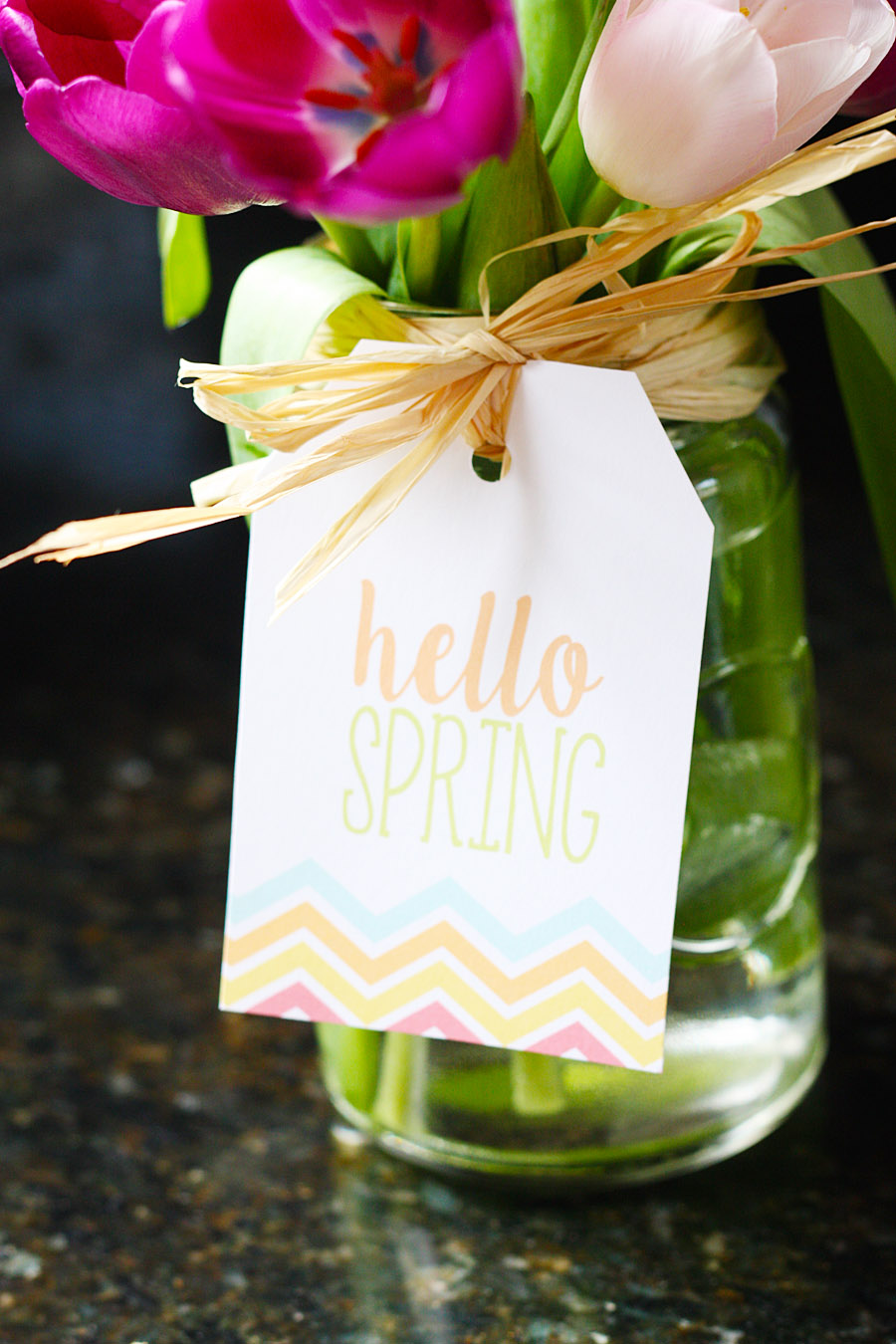 Printable Blossoming Spring Gift Tags with Floral Bouquets