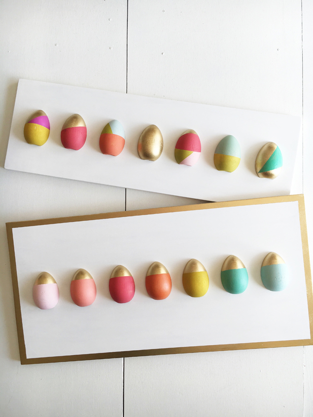 DIY Modern Color Block Egg Sign | Easter Decoration