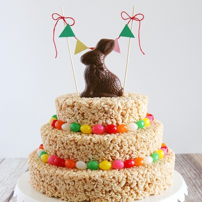 Easter Rice Krispies Treat Cake